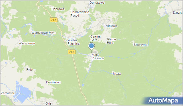 mapa Mała Piaśnica, Mała Piaśnica na mapie Targeo